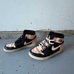 Nike Black and Pink High-Top Sneakers